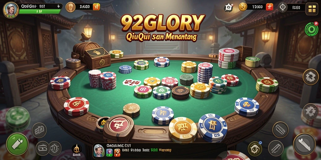 Screenshot utama 92GLORY menampilkan gameplay QiuQiu yang seru.