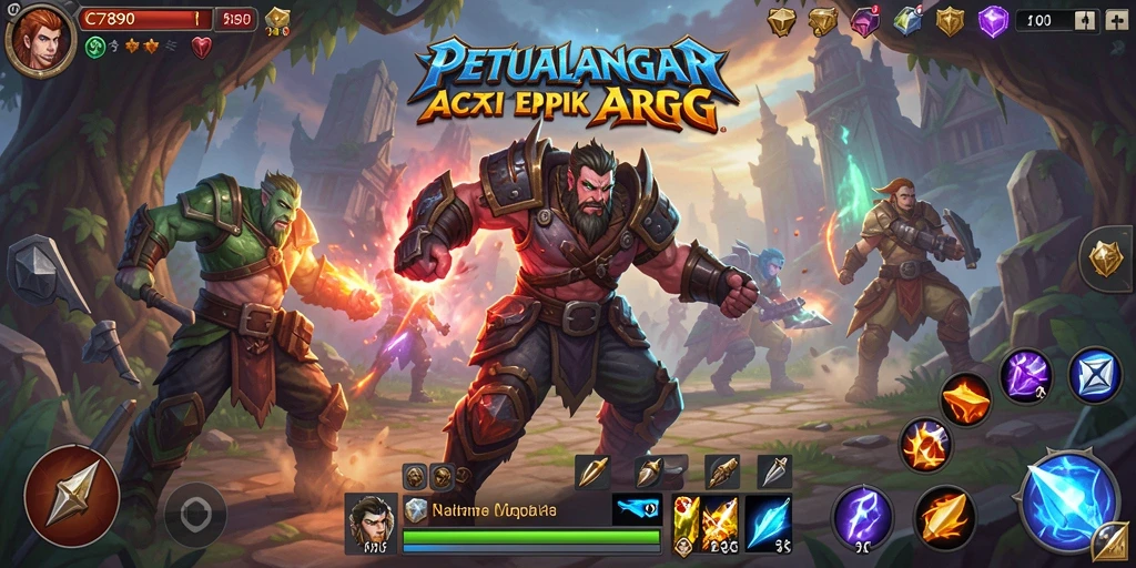 Screenshot utama C7890 menunjukkan aksi pertempuran yang mendebarkan dalam game ARPG.
