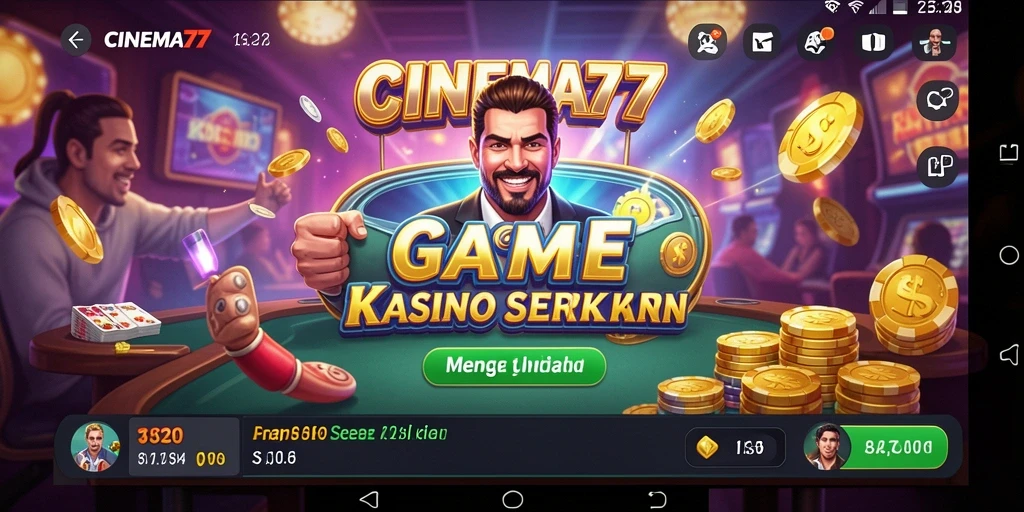 Screenshot utama CINEMA77 menunjukkan gameplay Kasino yang seru dan interaktif.