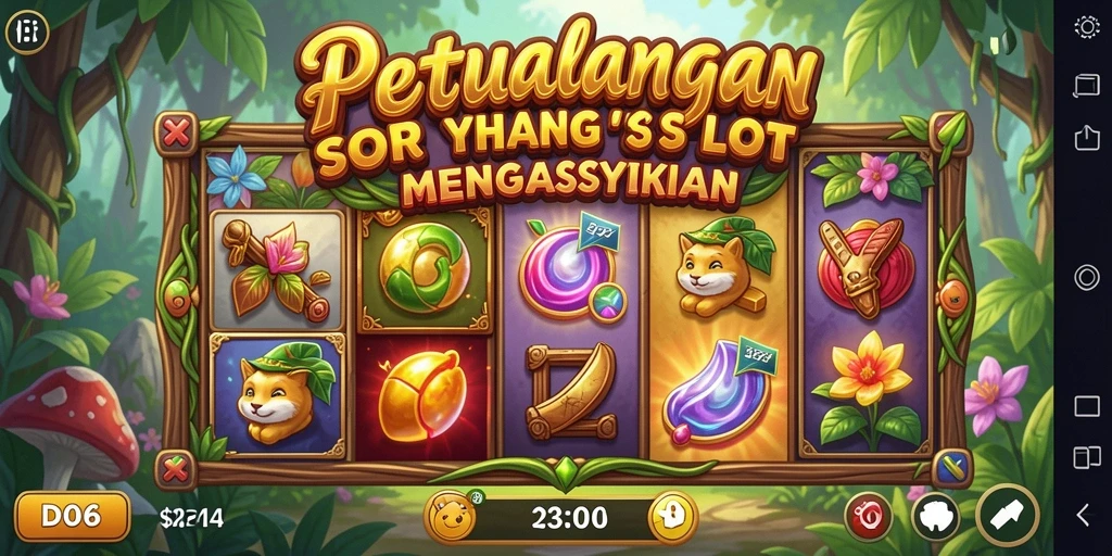 Screenshot D06 menampilkan gameplay menarik dengan simbol-simbol Slot.