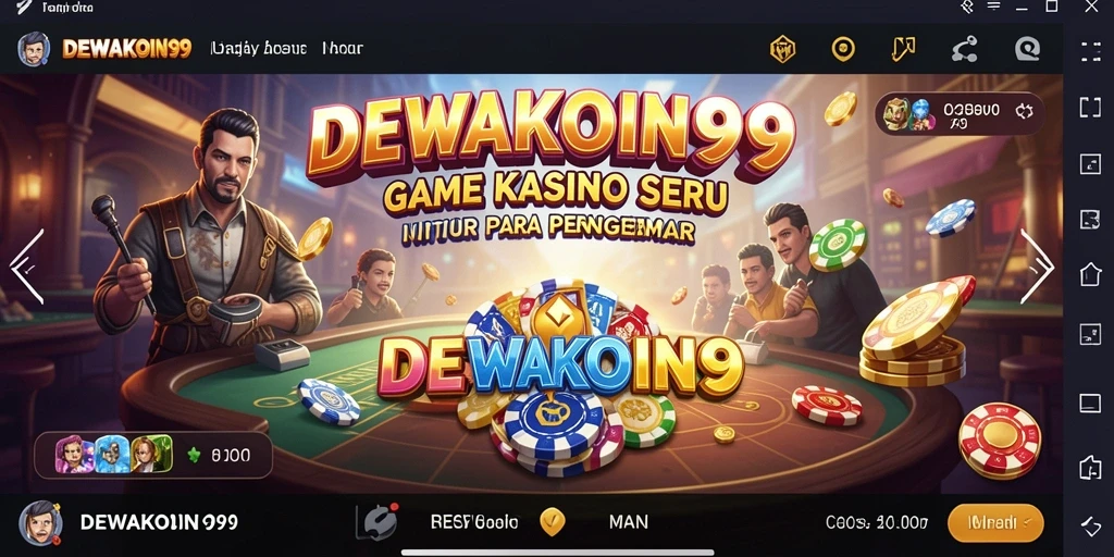 Screenshot <strong>DEWAKOIN99</strong> menampilkan suasana kasino yang nyata dan gameplay yang menarik.