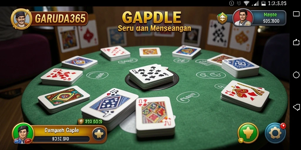 Tampilan menarik gameplay Gaple di GARUDA365 yang menyenangkan.