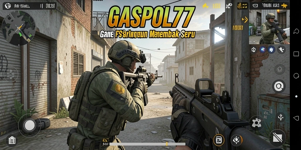 Tampilan seru gameplay GASPOL77 dengan aksi tembak-menembak yang intens.