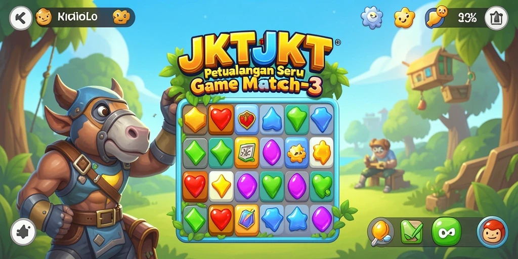 Tampilan gameplay seru di JKTJKT, penuh warna dan tantangan!