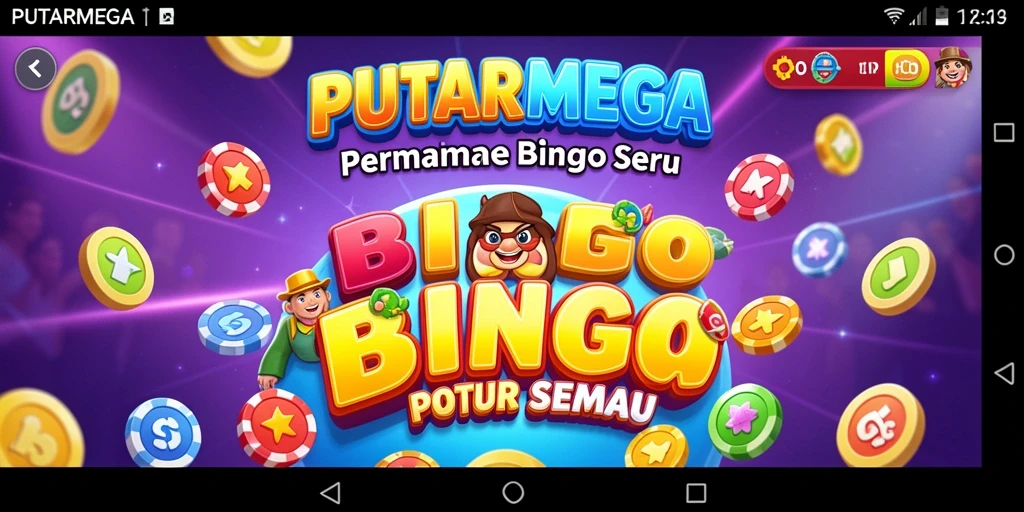 Tampilan gameplay PUTARMEGA yang menarik dan seru saat bermain Bingo.