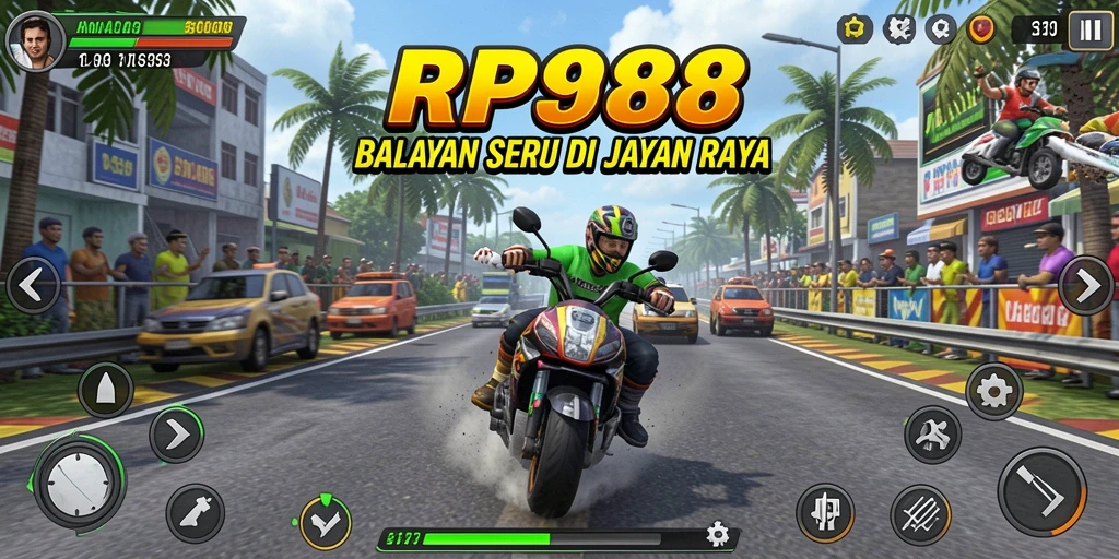 Tampilan gameplay Racing yang mendebarkan dari RP888.