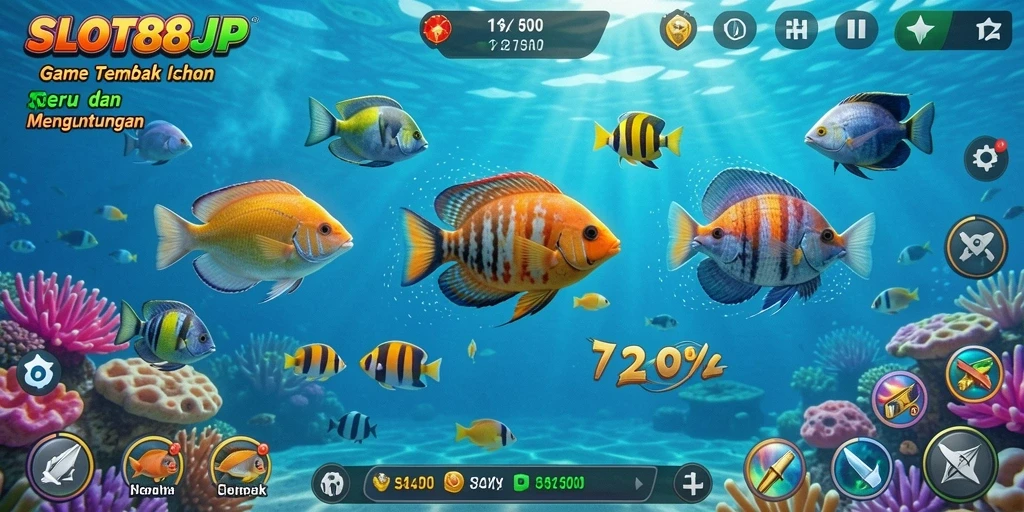 Gameplay menembak ikan yang seru di SLOT88JP.