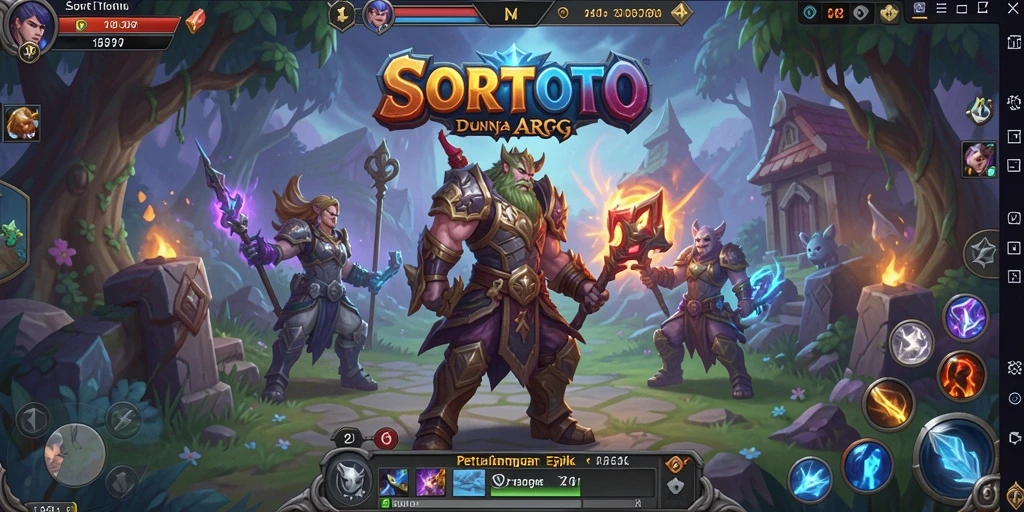 Screenshot gameplay SORTOTO menampilkan aksi pertarungan yang mendebarkan.