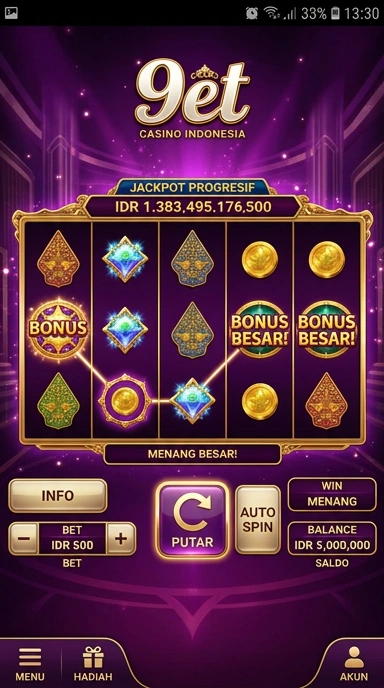 Tangkapan layar antarmuka utama aplikasi 9et yang intuitif.